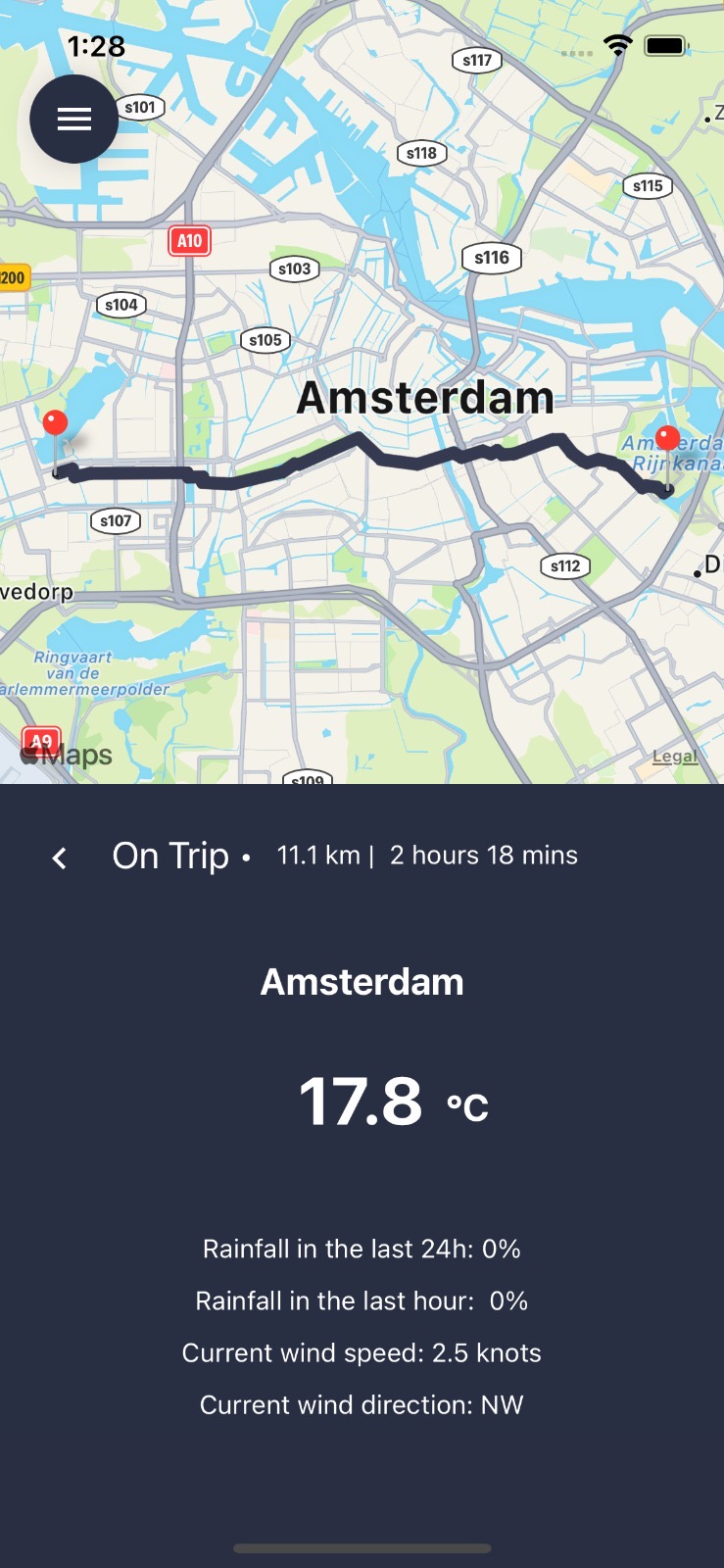 Journey planner news view